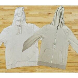 ASOS Men’s Hoodie Bundle (Size Small) Pullover & Zip-Up Beige/Off-White; Tan